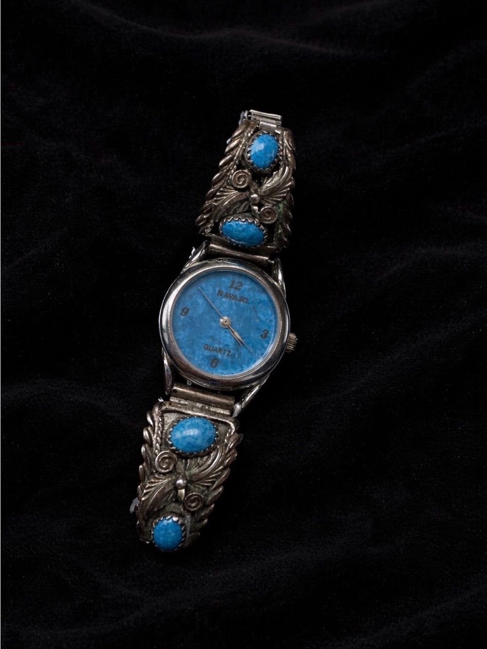 Navajo Native Turqoise Vintage Sterling Silver Watch